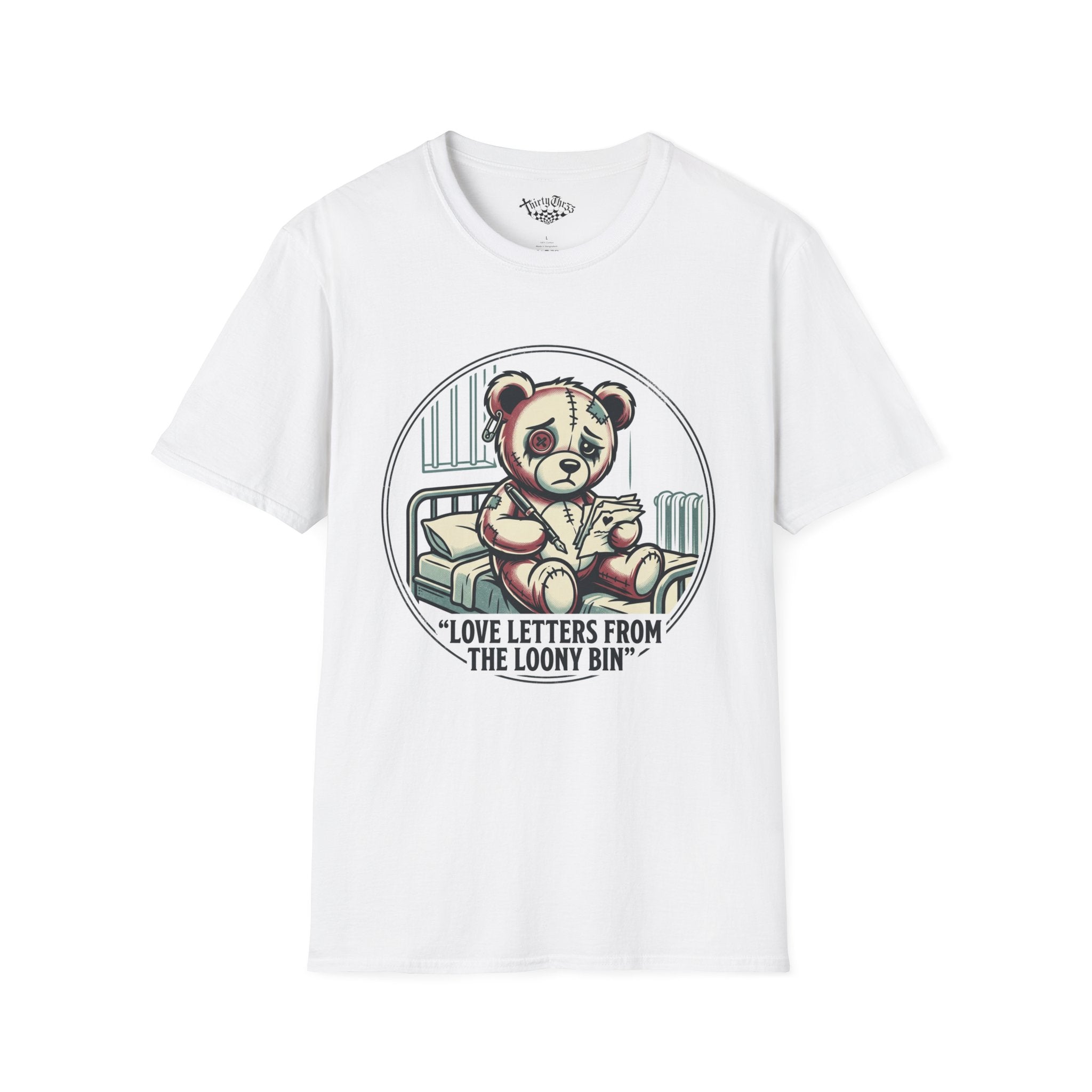 'Love Letters From The Loony Bin' T-shirt - ThirtyThr33