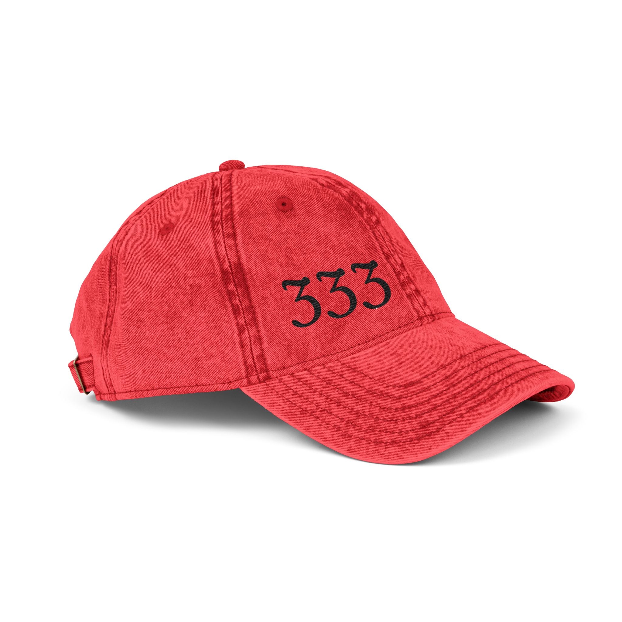 Embroidered '333' Vintage Washed Cap- ThirtyThr33
