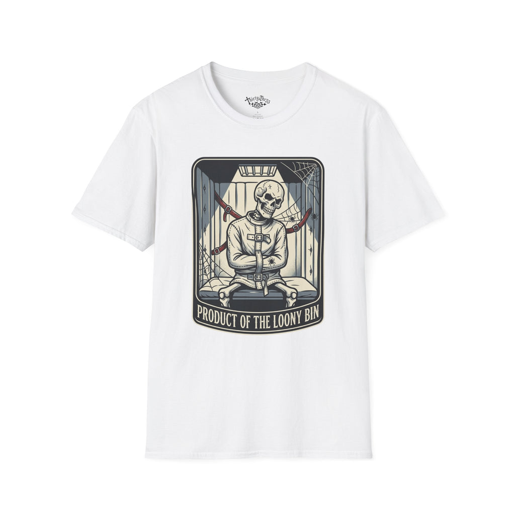 "Product of the Loony Bin" Calavera T-shirt - ThirtyThr33