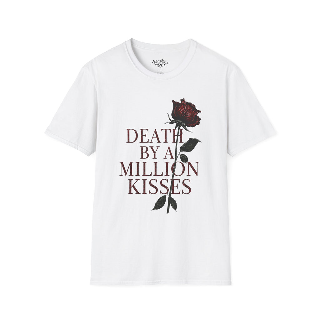 Death By A Million Kisses (White) T-Shirt —ThirtyThr33