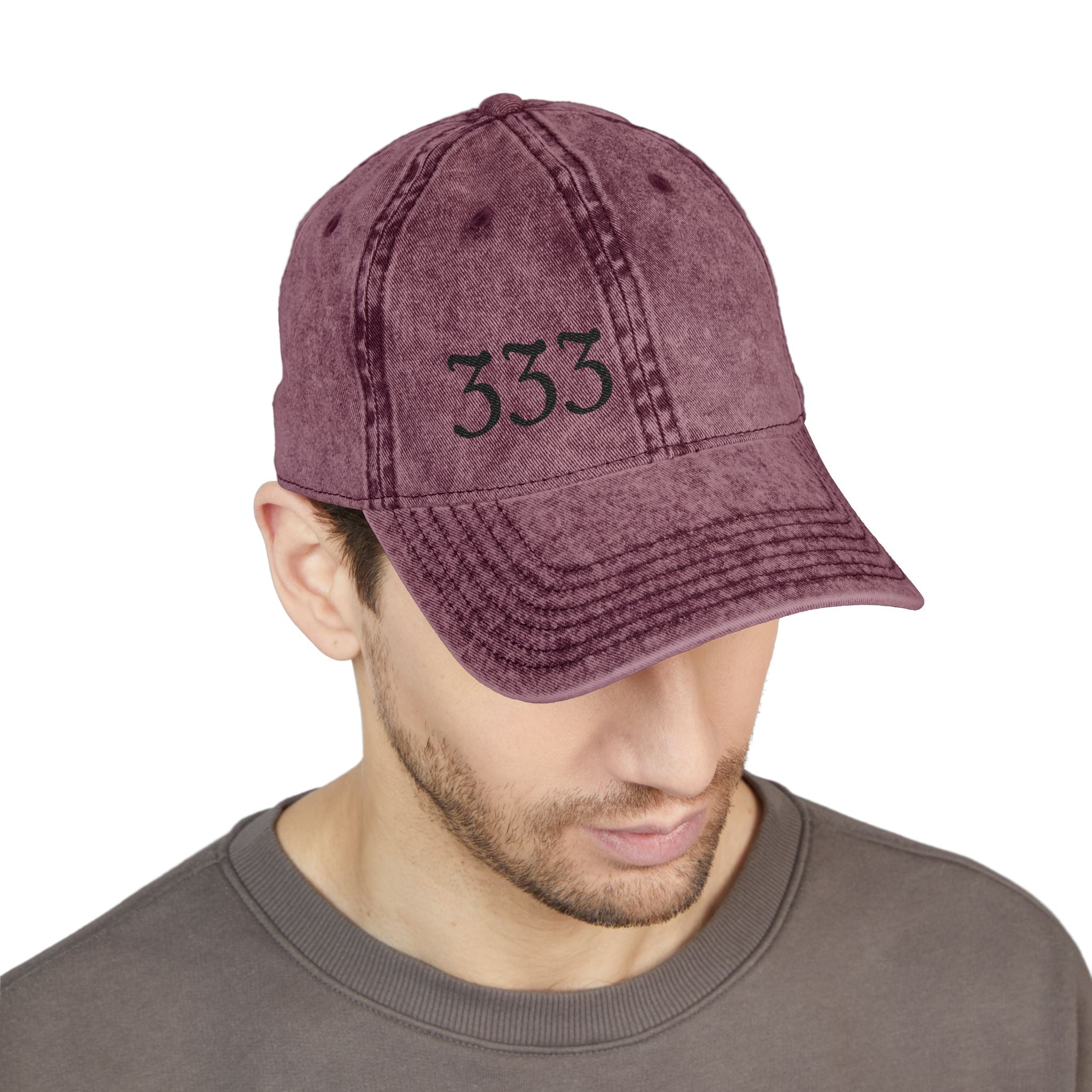 Embroidered '333' Vintage Washed Cap- ThirtyThr33
