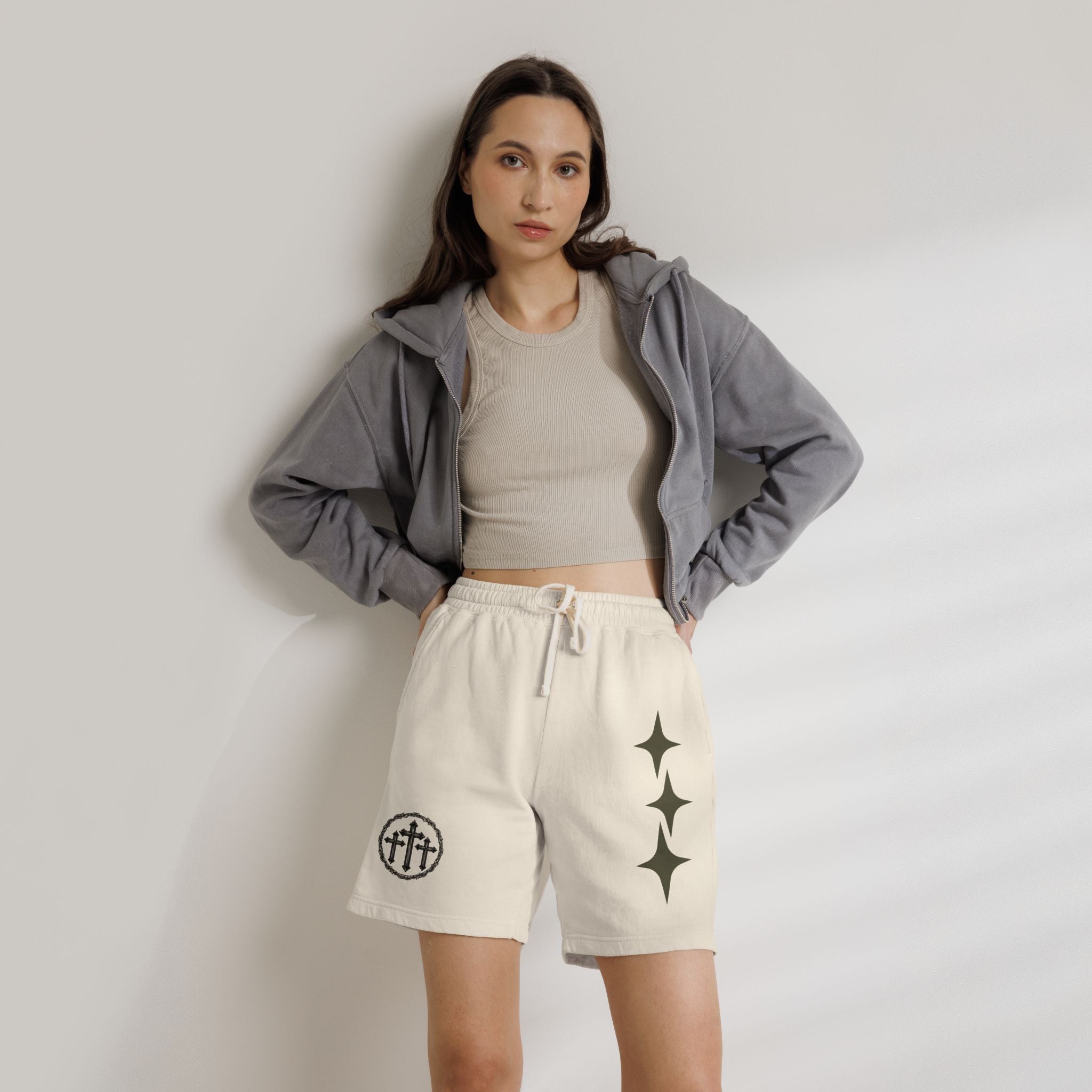 Unisex Fleece Shorts - Luke 23:33
