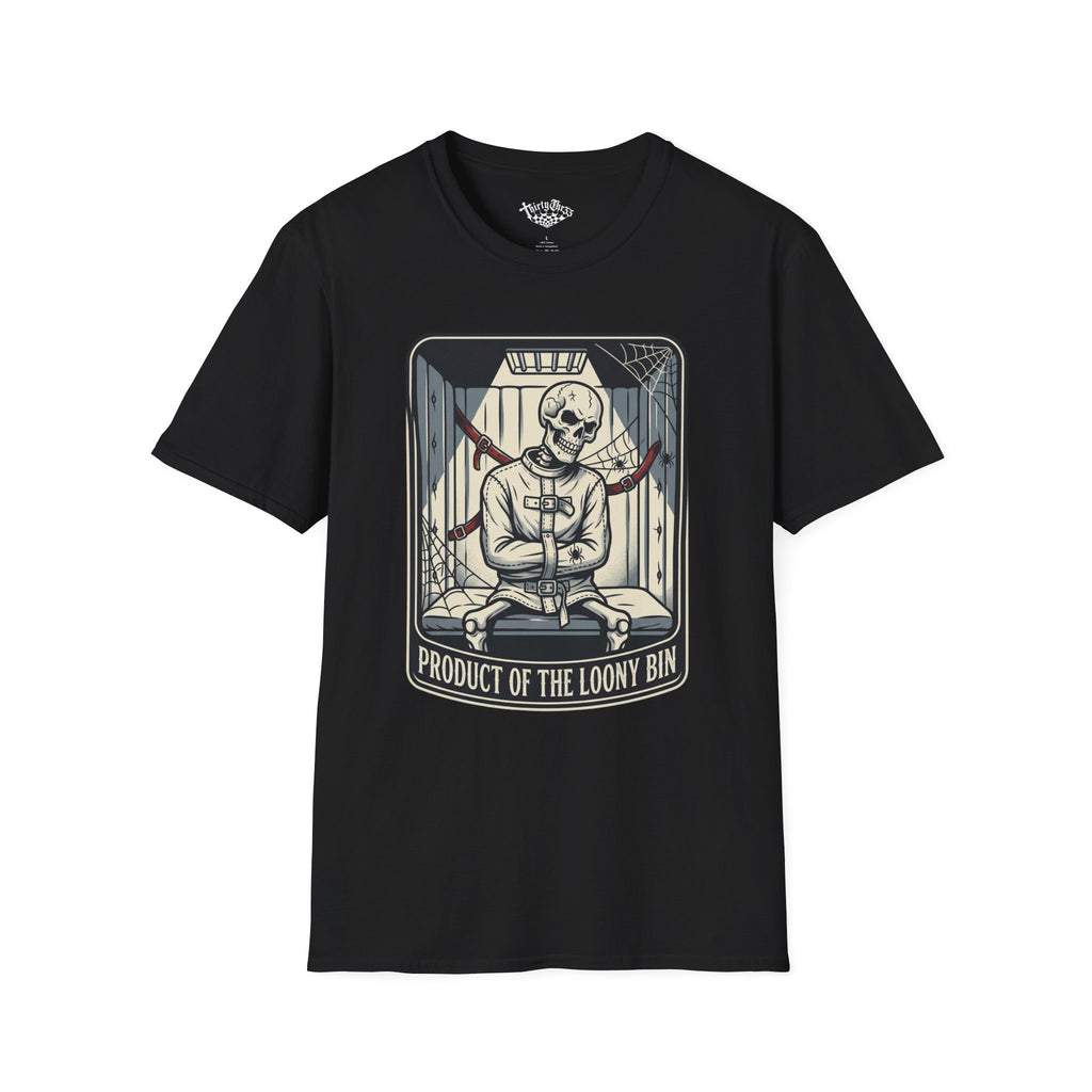 "Product of the Loony Bin" Calavera T-shirt - ThirtyThr33