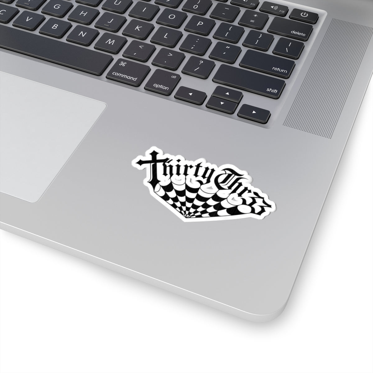 Kiss-Cut Sticker — "ThirtyThr33" Checkerboard Logo